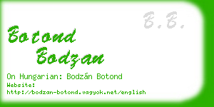 botond bodzan business card